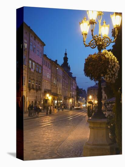 Market Square (Ploscha Rynok) at Dusk, Lviv, UKraine-Ian Trower-Premier Image Canvas