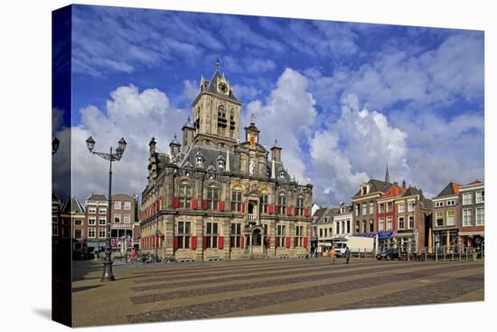 Market Square with Town Hall, Delft, South Holland, Netherlands, Europe-Hans-Peter Merten-Premier Image Canvas