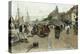 Marketplace by a Harbour-Luigi Loir-Premier Image Canvas