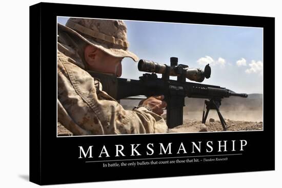 Marksmanship: Inspirational Quote and Motivational Poster-null-Premier Image Canvas