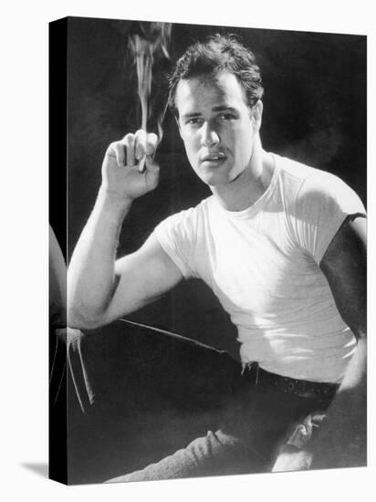 Marlon Brando, Portrait from a Streetcar Named Desire, 1951-null-Stretched Canvas