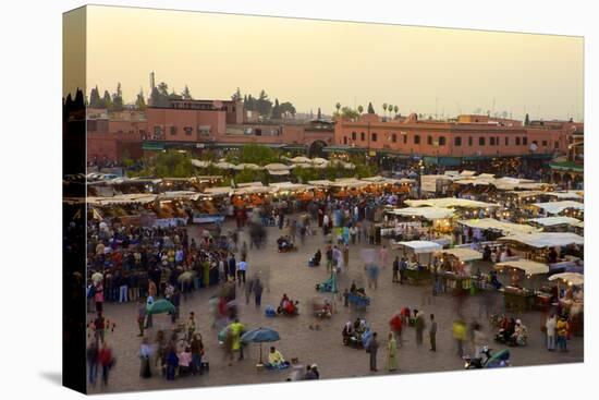 Marrakesh at Dusk, Djemaa El-Fna, Marrakech, Morocco, North Africa, Africa-Simon Montgomery-Premier Image Canvas