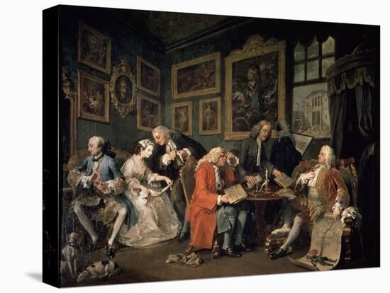 Marriage a La Mode: 1, the Marriage Contract, 1743-William Hogarth-Premier Image Canvas