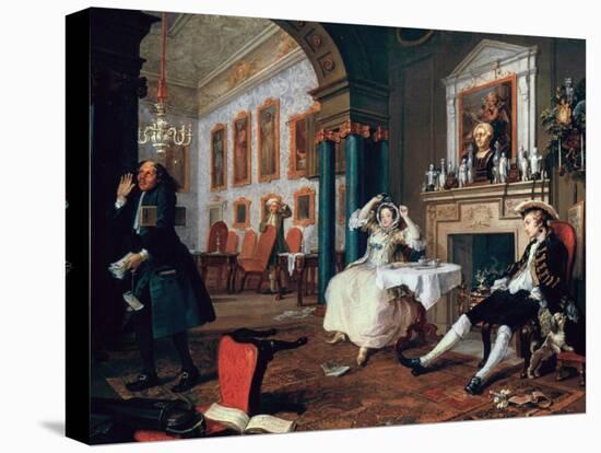 Marriage A-La-Mode: 2, the Tete a Tete, 1743-William Hogarth-Premier Image Canvas