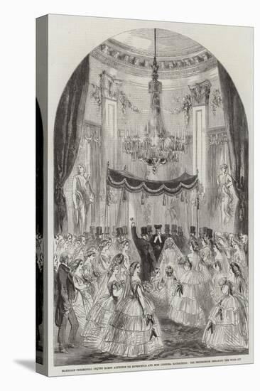 Marriage Ceremonial of the Baron Alphonse De Rothschild and Miss Leonora Rothschild-null-Premier Image Canvas