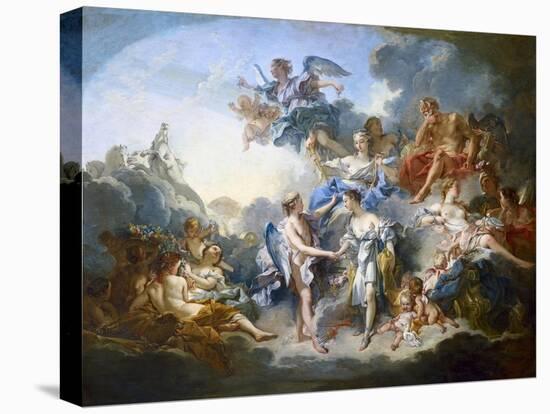 Marriage of Cupid and Psyche-Francois Boucher-Stretched Canvas