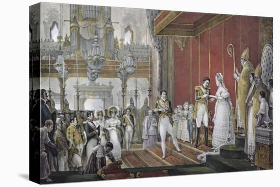 Marriage of Emperor Pedro I Toprincess Amelie de Leuchtenberg-Jean Baptiste Debret-Premier Image Canvas