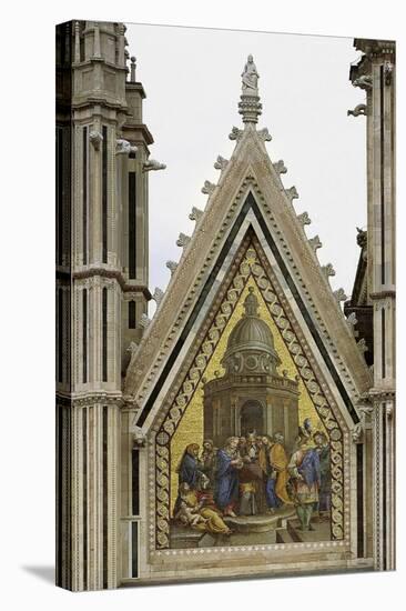 Marriage of Virgin, Decorative Mosaic from Left Cusp, Facade of Orvieto Cathedral-null-Premier Image Canvas