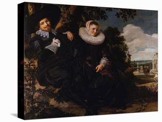 Marriage Portrait of Isaac Massa and Beatrix van der Laen-Frans Hals the Elder-Premier Image Canvas