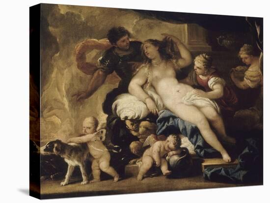 Mars et Vénus dans la forge de Vulcain-Luca Giordano-Premier Image Canvas