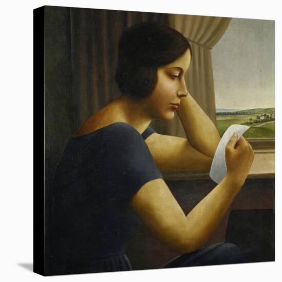 Martha, Reading a Letter, 1925-Georg Schrimpf-Premier Image Canvas