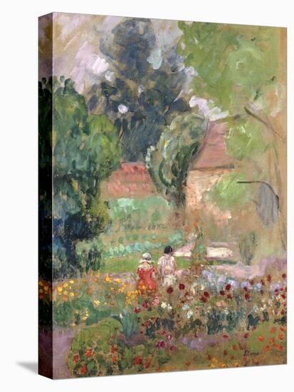 Marthe, Nono and Pierre in the Garden-Henri Lebasque-Premier Image Canvas