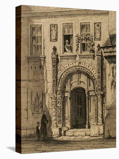 Martin Luther, (1483-1546). German Reformer. Luther House in Eisenach.,1880-null-Premier Image Canvas