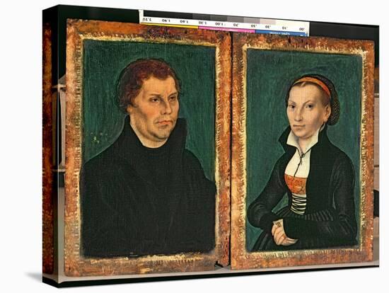 Martin Luther, Katharina Von Bora, C.1526-Lucas Cranach the Elder-Premier Image Canvas