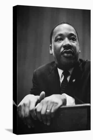 Martin Luther King at a Press Conference in Washington, D-null-Stretched Canvas