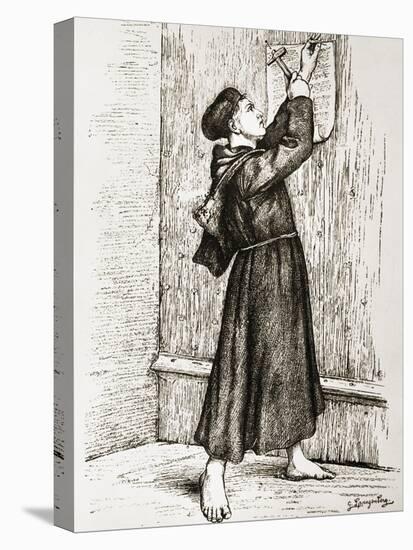 Martin Luther Posting His 95 Theses-null-Premier Image Canvas
