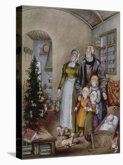 Martin Luther's Christmas Tree, from 'The Illustrated London News'-Pauline Baynes-Premier Image Canvas