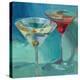 Martini in Aqua-Patti Mollica-Stretched Canvas
