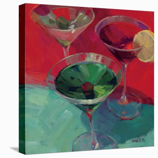 Martini in Red-Patti Mollica-Stretched Canvas