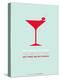 Martini Poster Red-NaxArt-Stretched Canvas