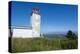 Martins, New Brunswick, White Old Traditional Historic Lighthouse Ion Water with Fields on Cliff-Bill Bachmann-Premier Image Canvas