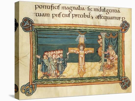 Martyrdom of Saint Andrew, Miniature from Liber Sacramentorum-null-Premier Image Canvas