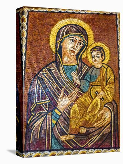 Mary and Jesus Mosaic, Saint George's Greek Orthodox Church, Madaba, Jordan.-William Perry-Premier Image Canvas