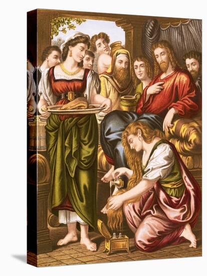 Mary Anointing the Feet of Jesus-English-Premier Image Canvas