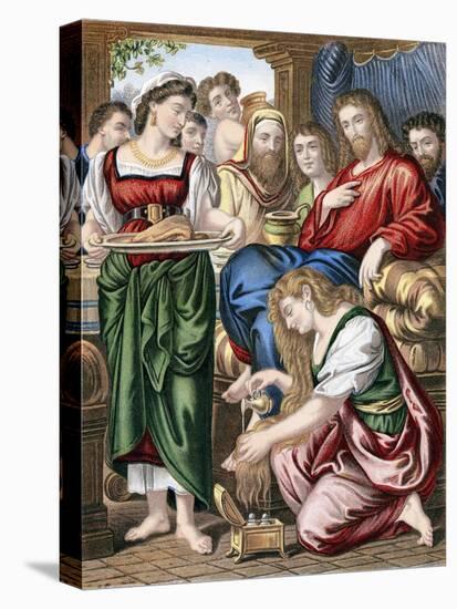 Mary Magdalene Anointing the Feet of Jesus, C1860-null-Premier Image Canvas