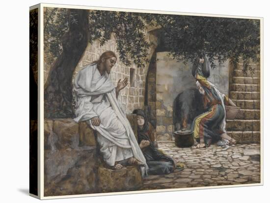 Mary Magdalene at the Feet of Jesus, Illustration from 'The Life of Our Lord Jesus Christ', 1886-94-James Tissot-Premier Image Canvas