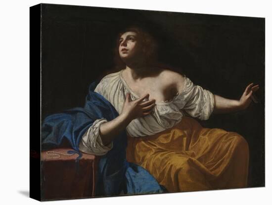 Mary Magdalene Penitent, C.1640 (Oil on Canvas)-Artemisia Gentileschi-Premier Image Canvas