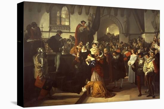 Mary Queen of Scots Being Led to the Scaffold, 1827-Francesco Hayez-Premier Image Canvas