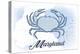 Maryland - Crab - Blue - Coastal Icon-Lantern Press-Stretched Canvas