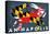 Maryland Flag Crab - Annapolis, Maryland-Lantern Press-Stretched Canvas