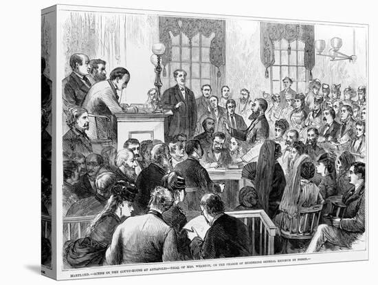 Maryland - Scene in the Court-House at Annapolis - Trial of Mrs Wharton on the Charge of Murdering-James E. Taylor-Premier Image Canvas