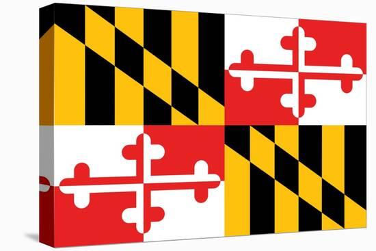Maryland - State Flag-Lantern Press-Stretched Canvas
