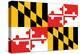 Maryland - State Flag-Lantern Press-Stretched Canvas