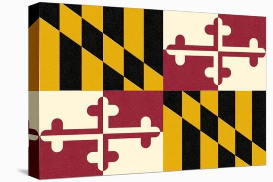 Maryland State Flag-Lantern Press-Stretched Canvas