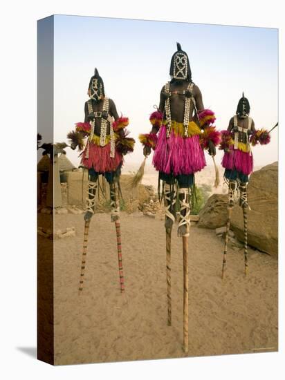 Masked Ceremonial Dogon Dancers, Sangha, Dogon Country, Mali-Gavin Hellier-Premier Image Canvas