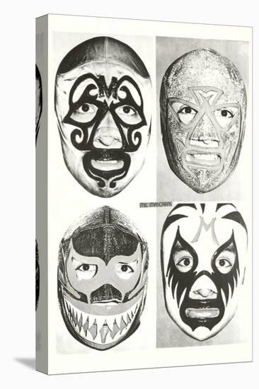 Masks of Mexican Wrestlers-null-Stretched Canvas