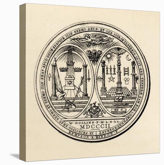 Masonic Seal, 1802, from 'The History of Freemasonry, Volume III', Published by Thomas C. Jack,…-null-Premier Image Canvas