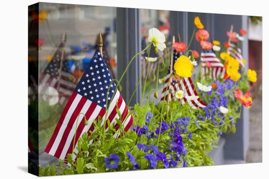 Massachusetts, Cape Ann, Manchester by the Sea, Fourth of July Parade, Us Flag-Walter Bibikow-Premier Image Canvas