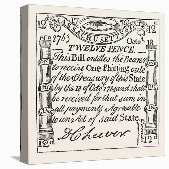 Massachusetts Money, 1776, USA, 1870s-null-Premier Image Canvas