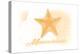 Massachusetts - Starfish - Yellow - Coastal Icon-Lantern Press-Stretched Canvas