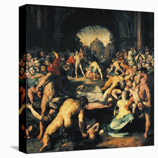 Massacre of Innocents, Central Panel of Triptych-Cornelis Cornelisz Van Haarlem-Premier Image Canvas