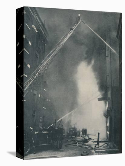 'Massed Forces of the Modern Fire-Fighter Pitted Against a City Blaze', c1935-Unknown-Premier Image Canvas