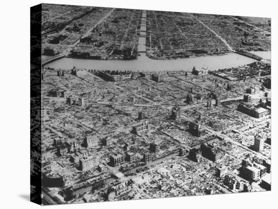 Massive Damage Caused by American Incendiary Bombs Dropped on the City Weeks Earlier-null-Premier Image Canvas