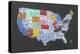 Massive USA License Plate Map-Design Turnpike-Premier Image Canvas