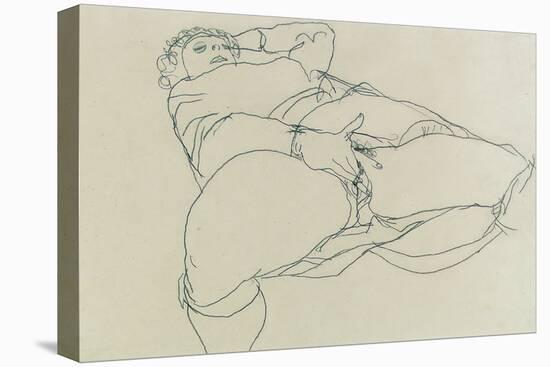 Masturbating Woman with Legs Spread, 1913-Egon Schiele-Premier Image Canvas