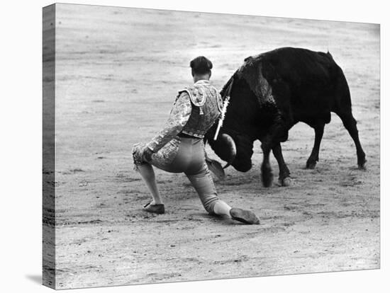 Matador Julian Marin and Bull in the Ring for a Bullfight During the Fiesta de San Ferman-Tony Linck-Premier Image Canvas